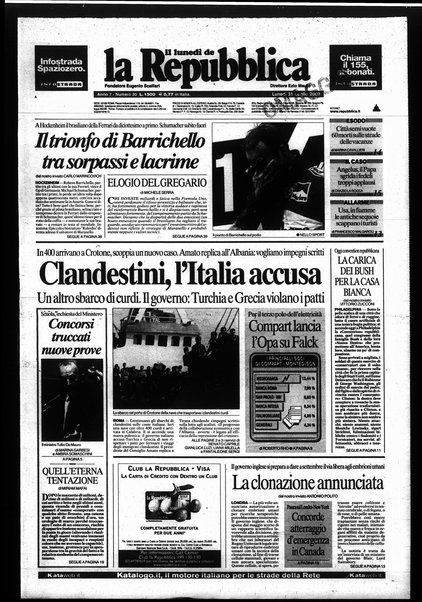 Il lunedì de La repubblica